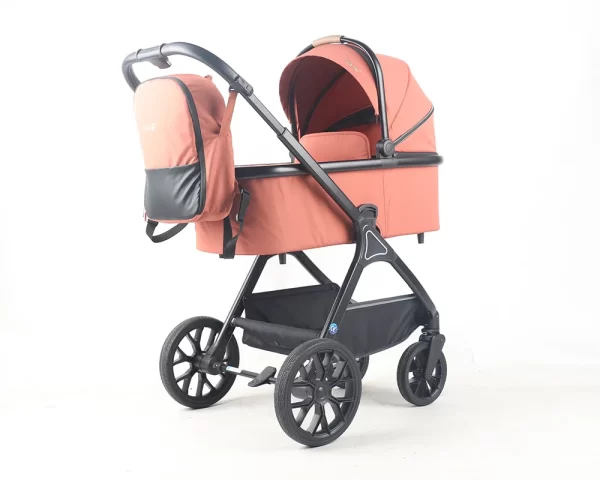 3 in 1 Baby Stroller High Landscape Infant Stroller with Reversible Bassinet Adjustable Backrest & Canopy, Wholesale - 图片 6