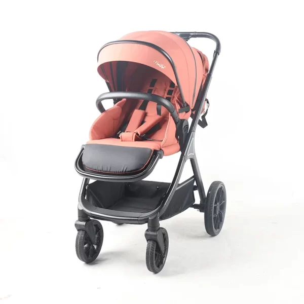 3 in 1 Baby Stroller High Landscape Infant Stroller with Reversible Bassinet Adjustable Backrest & Canopy, Wholesale - 图片 4