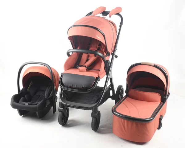 3 in 1 Baby Stroller High Landscape Infant Stroller with Reversible Bassinet Adjustable Backrest & Canopy, Wholesale