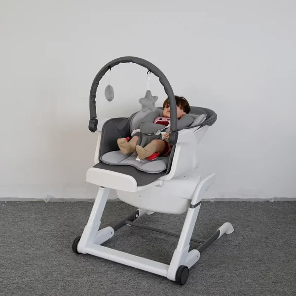 6-in-1 Baby Rocking Chair & High Chair Multi-functional Baby Bassinet Adjustable Height Foldable, Wholesale - 图片 5