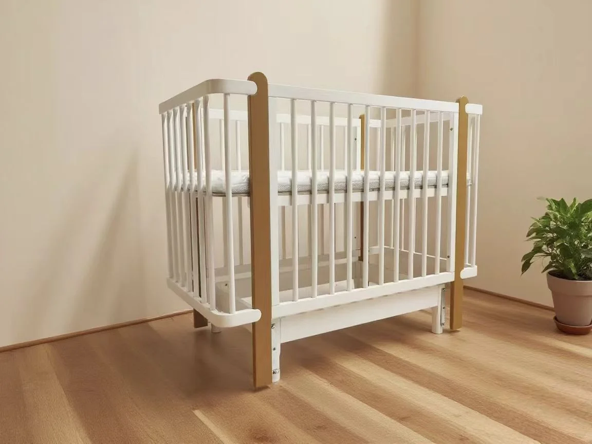 Baby Crib, 6 in 1 Convertible Mini Crib, Wood Growing Bed, 4 Adjustable Mattress Height - 图片 3