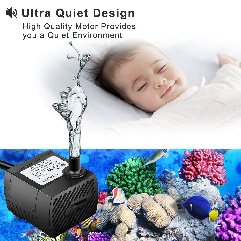 95GPH 5W Mini Submersible Water Pump for Aquarium Fish Tank, Pond, Fountain, Hydroponics - 图片 2