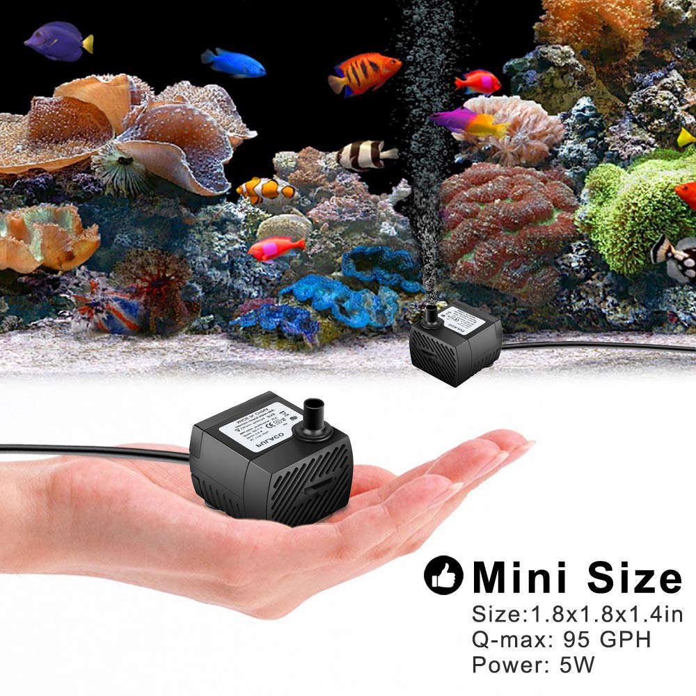 95GPH 5W Mini Submersible Water Pump for Aquarium Fish Tank, Pond, Fountain, Hydroponics - 图片 4