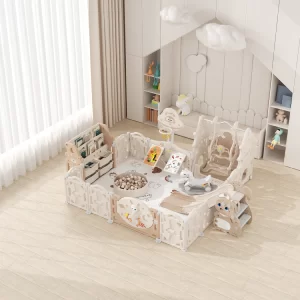 Baby Fence Kid Playpen Kids Safety Activity Center Playard Portable Design for Indoor and Outdoor
