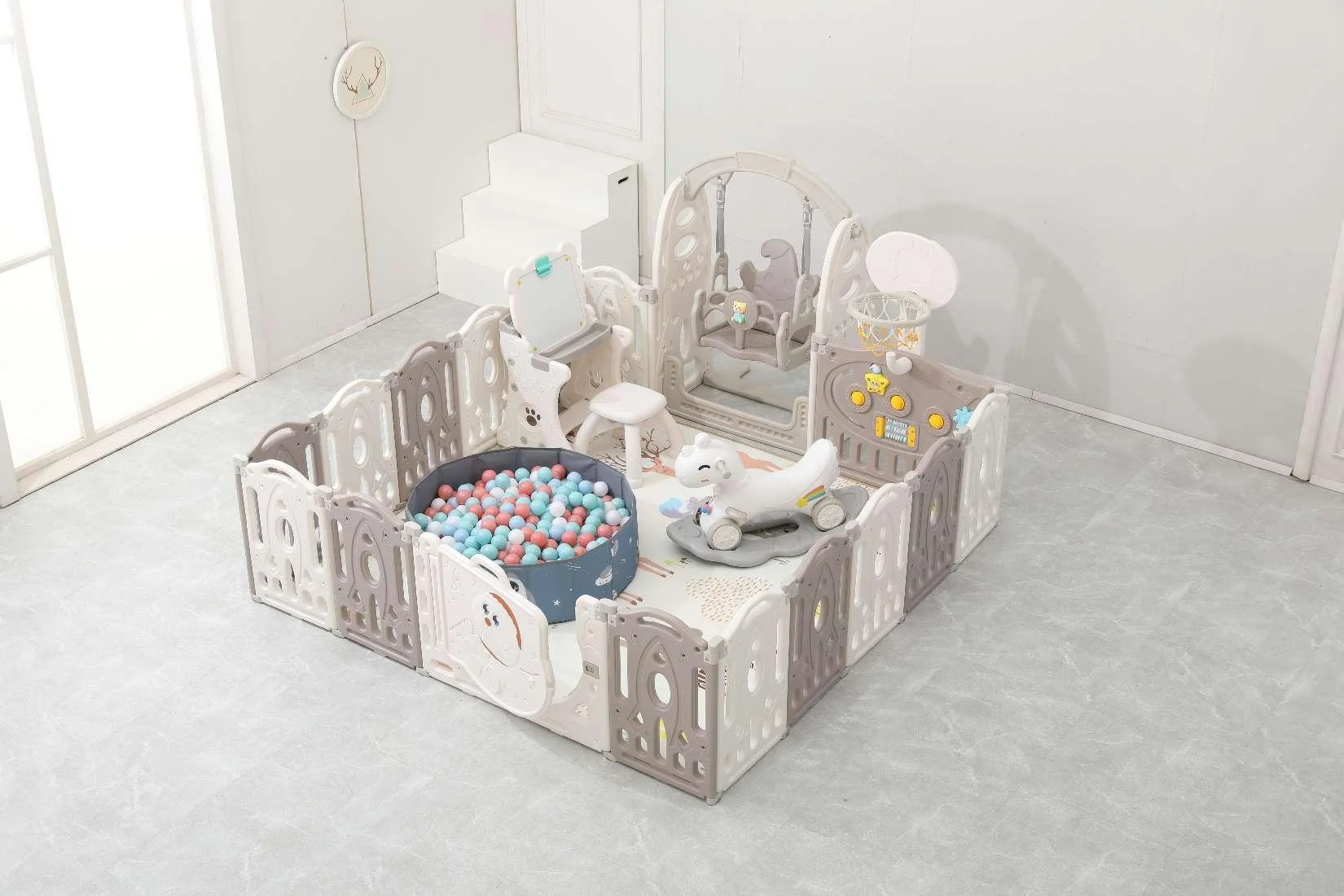Baby Fence Kid Playpen Kids Safety Activity Center Playard Portable Design for Indoor and Outdoor - 图片 6